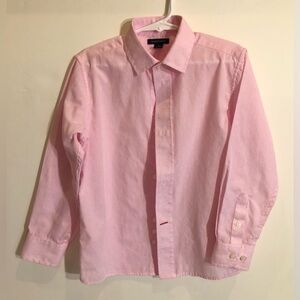 Tommy Hilfiger Boy’s Long Sleeve Dress Shirt, Pink, Size 6